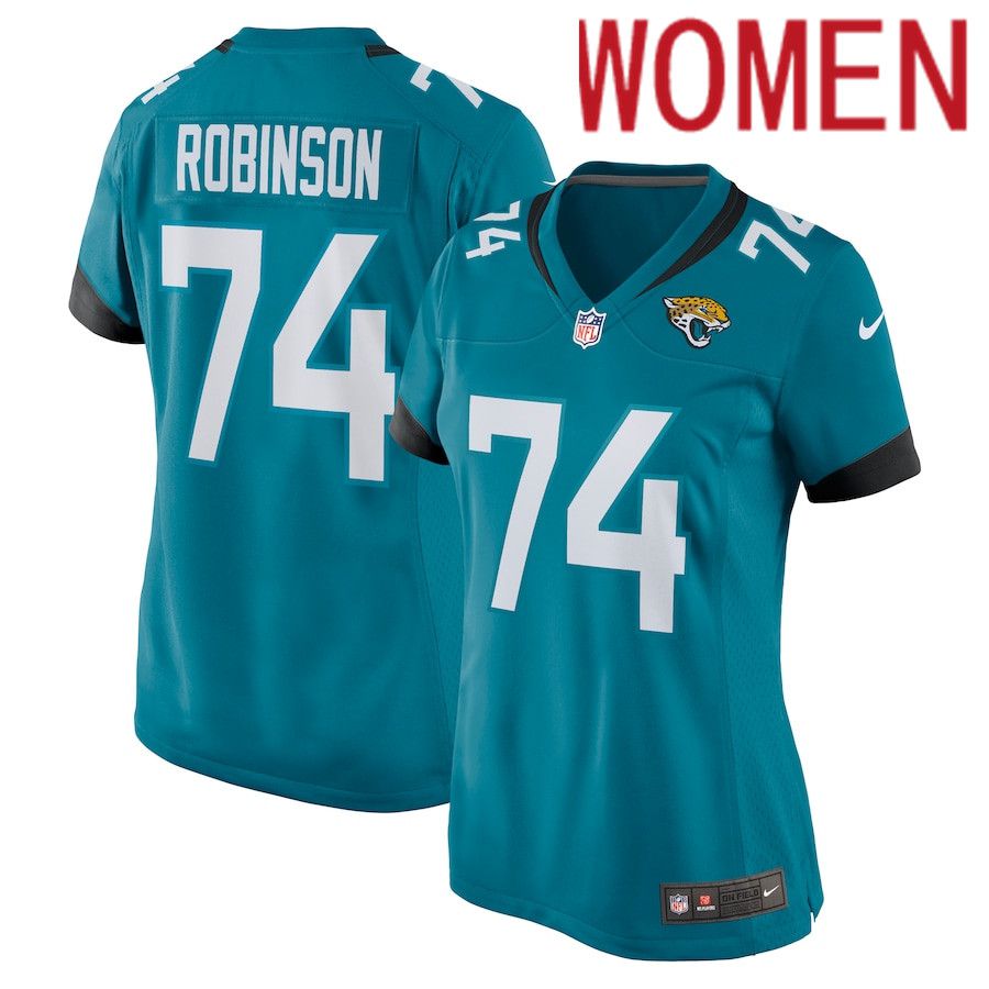 Cheap Women Jacksonville Jaguars 74 Cam Robinson Nike Green Nike Game NFL Jersey